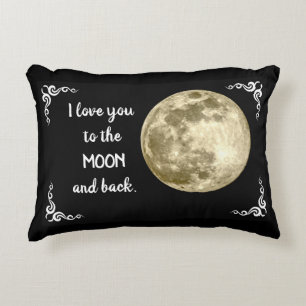 Coussins Décoratifs Je t'aime sur la Lune et sur le dos