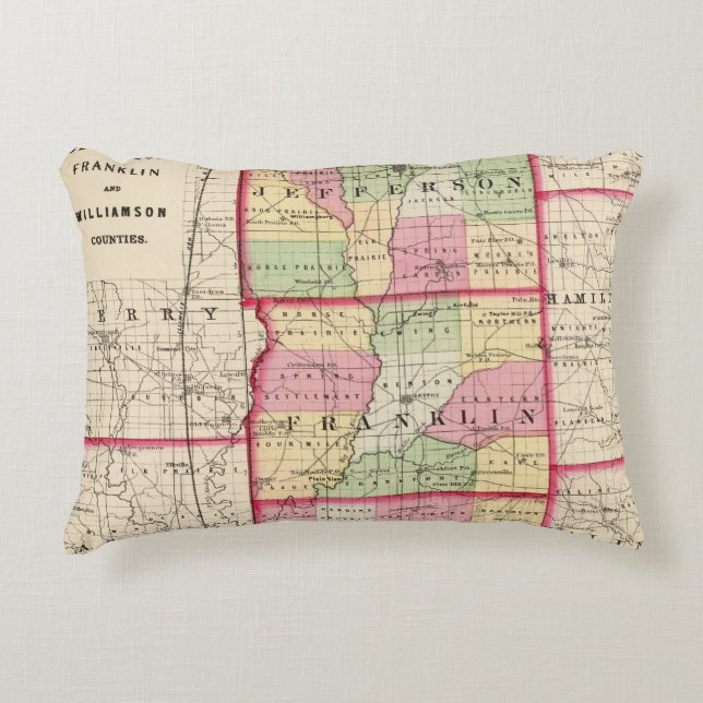 Coussins Décoratifs Jefferson, Franklin, comtés de Williamson (Devant)