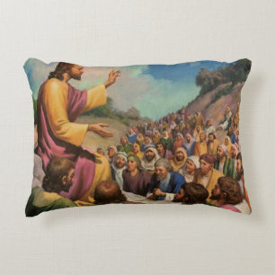 Coussins Décoratifs Jésus Christ Sermon sur le Mont, Religion Vintage