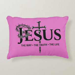 Coussins Décoratifs Jésus le chemin, la vérité, la vie !