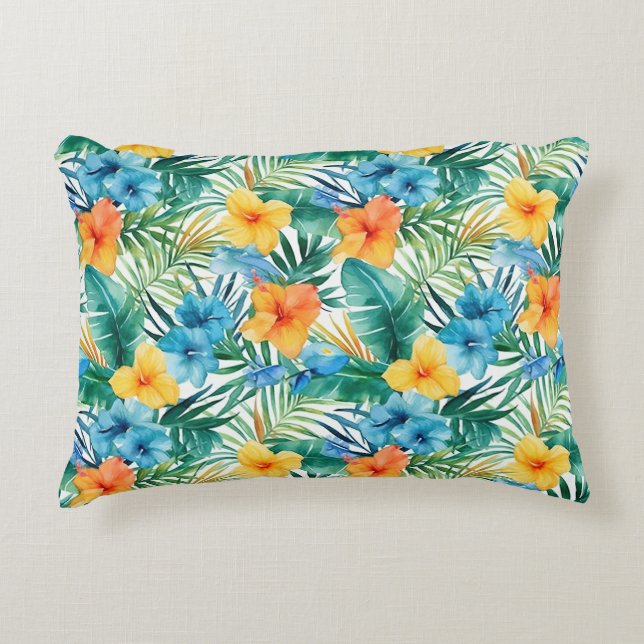 Coussins Décoratifs Jeter Oreiller Palmes tropicales (Devant)