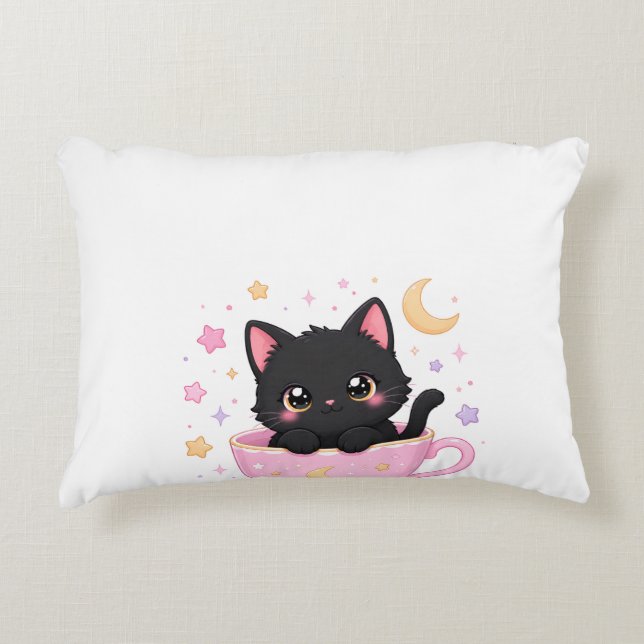 Coussins Décoratifs joli chaton dans une tasse (Devant)