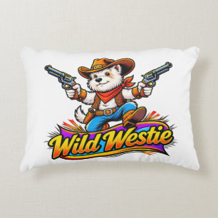 Coussins Décoratifs Joli chien cow-boy Westie Art original occidental