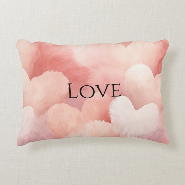 Coussins Décoratifs Joli Coeur rose (Devant)