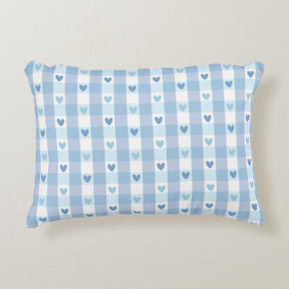 Coussins Décoratifs Joli motif amour à carreaux pastel