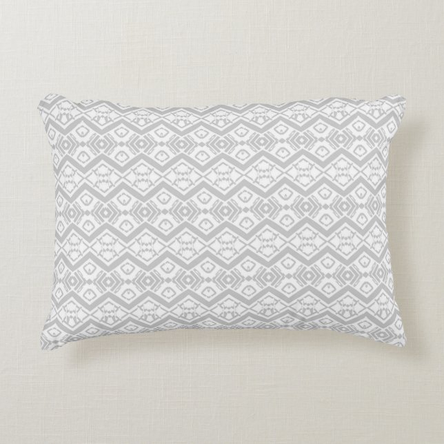 Coussins Décoratifs Joli motif zigzag gris  (Devant)
