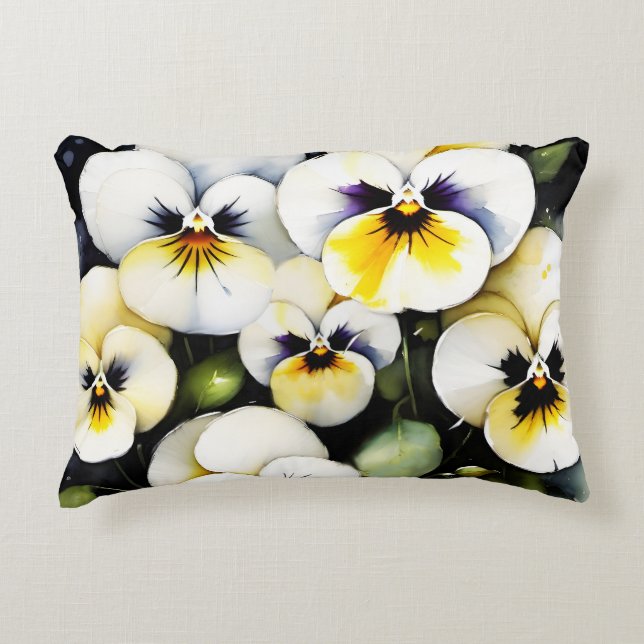 Coussins Décoratifs Joli tableau blanc aquarelle (Devant)