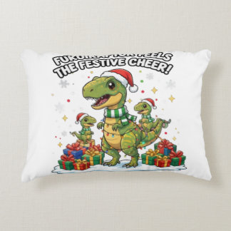 Coussins Décoratifs Jolie famille Fukuiraptor de Noël – Dino festif C