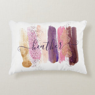 Coussins Décoratifs Jolie trace de paillettes personnalisée