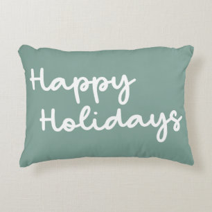 Coussins Décoratifs Jolie vert sauge Joyeux Noël lettrage fantaisiste