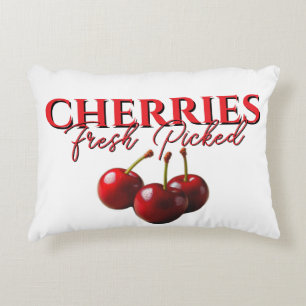 Coussins Décoratifs Jolies cerises rétro fraîchement cueillies