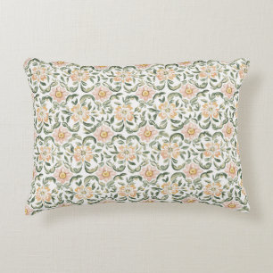 Coussins Décoratifs Jolies Papillons Floraux Feuilles Vertes Rose Blus