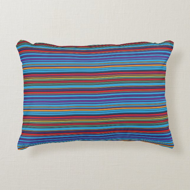 Coussins Décoratifs Jolies rayures bleu violet (Devant)