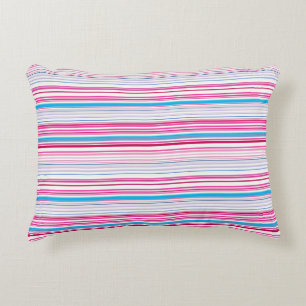 Coussins Décoratifs Jolies rayures bleues roses