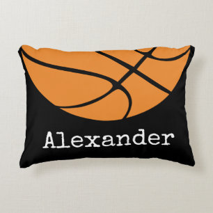 Coussins Décoratifs Joueur de basket personnalisé avec nom numéro A