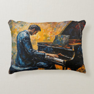 Coussins Décoratifs Joueur de piano - Peinture à l'huile