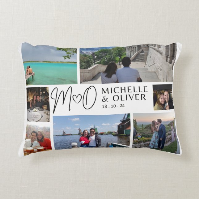 Coussins Décoratifs Jour de mariage M+O (Devant)