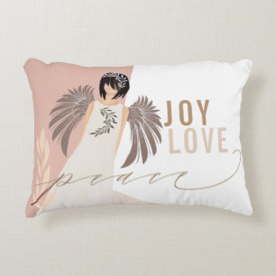 Coussins Décoratifs Joy Love Peace Angel Dusty Rose
