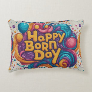 Coussins Décoratifs Joyeux gâteau du jour de naissance