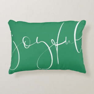 Coussins Décoratifs Joyeux script vert vacances