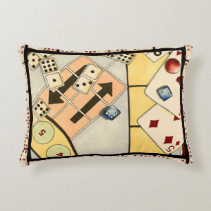 Coussins Décoratifs Jumbled Assortiment of Games of Chance