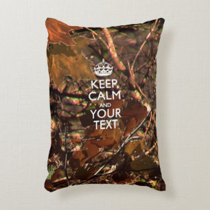 Coussins Décoratifs KEEP CALM PERSONNALISÉ ET votre Camo de chasse au