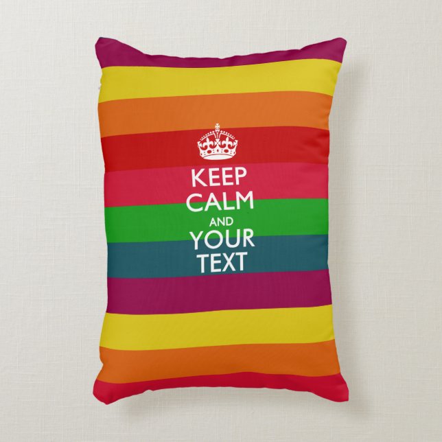 Coussins Décoratifs KEEP CALM personnalisé et votre texte pour Rainbow (Devant(Vertical))