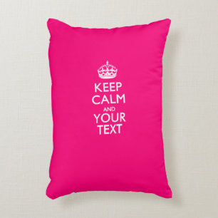 Coussins Décoratifs KEEP CALM personnalisé et votre texte pour rose ch