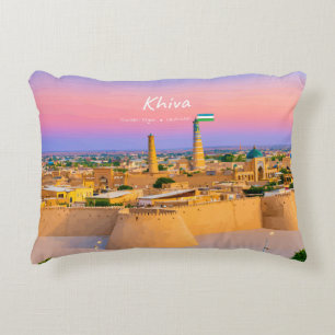Coussins Décoratifs Khiva, Ouzbékistan - Skyline de la forteresse anci