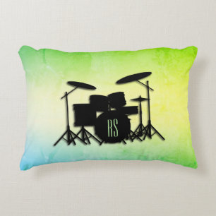 Coussins Décoratifs Kit de batterie Monogram Vert