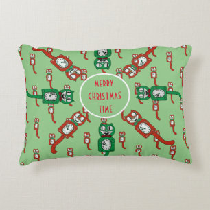 Coussins Décoratifs Kit vintage Horloge Kat Noël