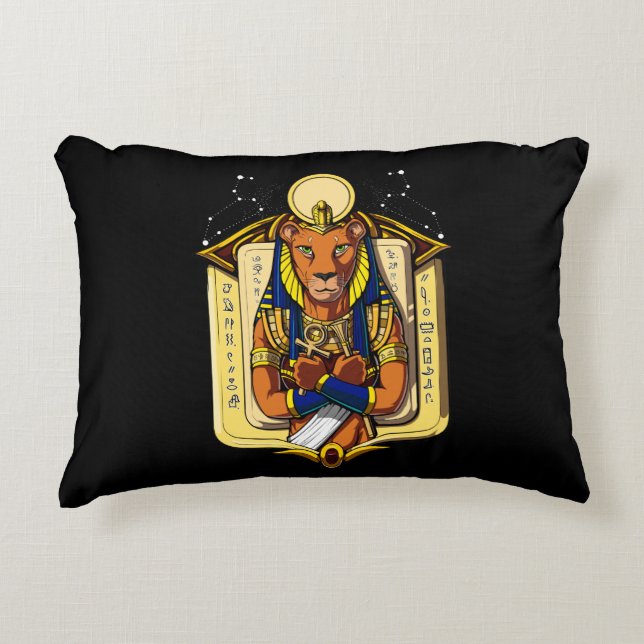 Coussins Décoratifs La déesse égyptienne Lioness Sekhmet God Bastet (Devant)