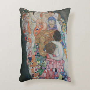 Coussins Décoratifs La Mort et la Vie de Gustav Klimt Art Nouveau vint