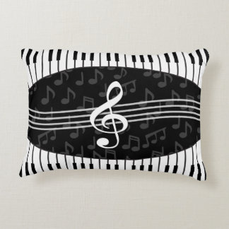 Coussins Décoratifs La musique élégante note des clés de clef triple