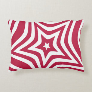 Coussins Décoratifs La parfaite étoile rouge et blanche personnalise l