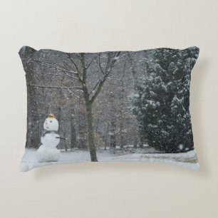 Coussins Décoratifs La scène de neige hivernale du voisin