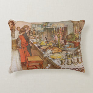 Coussins Décoratifs La veille de Noël par Carl Larsson, Fêtes vintage