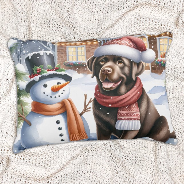Coussins Décoratifs Labrador Retriever Puppy Amoureux des chiens Noël (Créateur téléchargé)