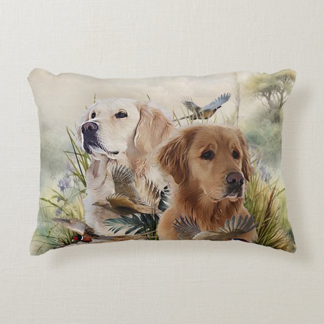 Coussins Décoratifs Labrador Retrivers avec faisan, Art (Devant)