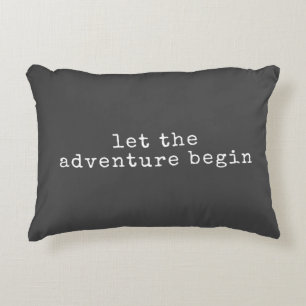 Coussins Décoratifs Laisser L'Aventure Commencer La Citation Minimalis
