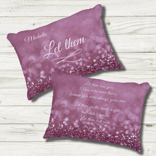 Coussins Décoratifs Laissez-Les Vous Aimer Poem Purple Parties scintil