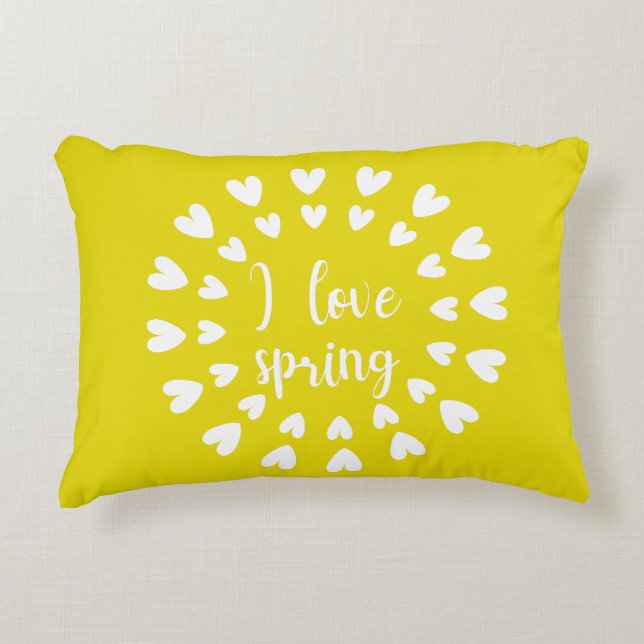 Coussins Décoratifs L'Amour du Printemps, Petits Coeurs (Devant)