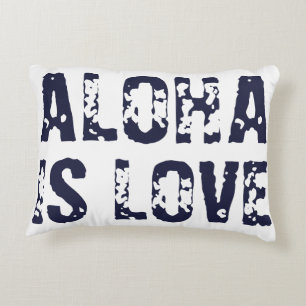 COUSSINS DÉCORATIFS L'AMOUR EST ALOHA ALOHA EST L'AMOUR