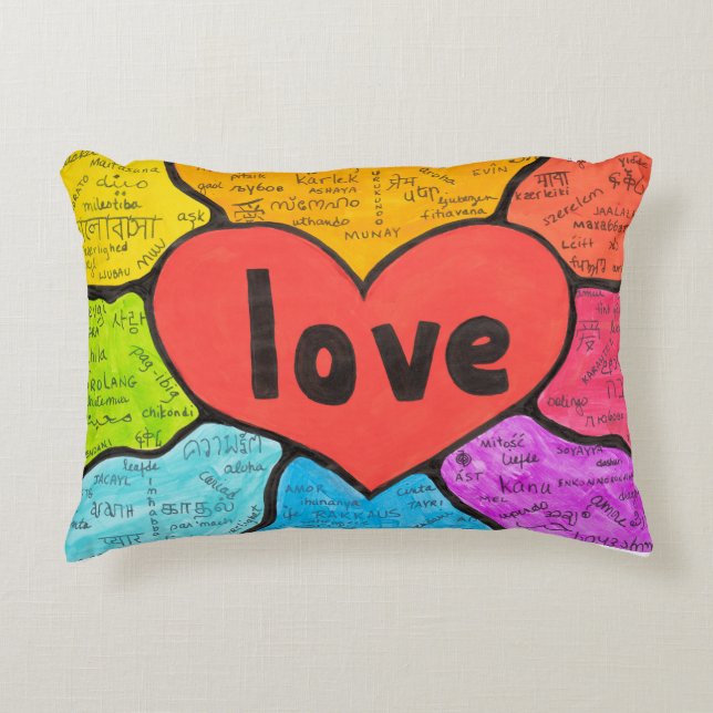Coussins Décoratifs L'amour est notre langue (Devant)