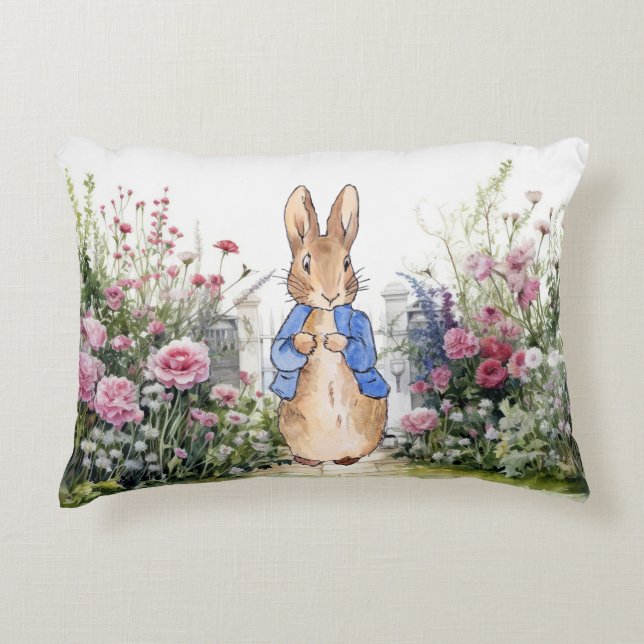 Coussins Décoratifs Lapin classique dans son jardin (Devant)