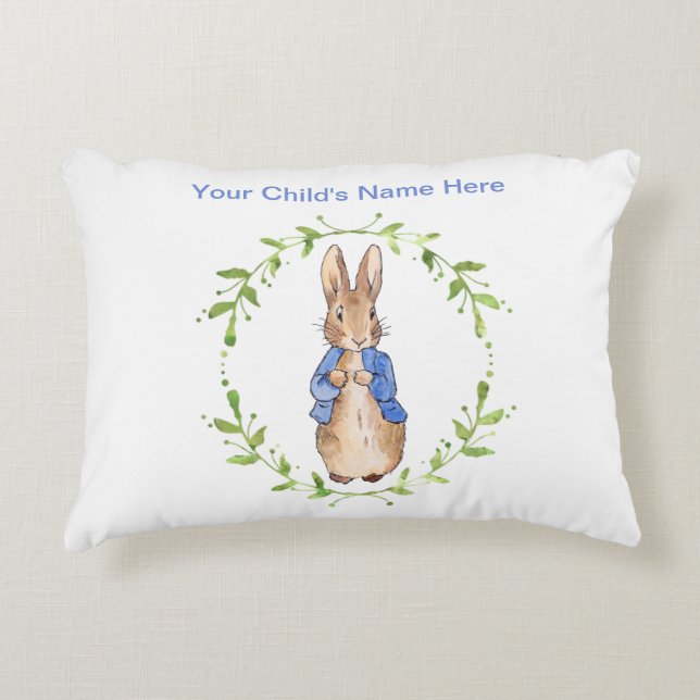 Coussins Décoratifs Lapin Classique Nom Personnalisé (Devant)