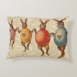 Coussins Décoratifs Lapin de Pâques Œufs Dansants