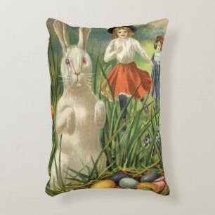 Coussins Décoratifs Lapin de Pâques vintage et enfants Joyeuse période