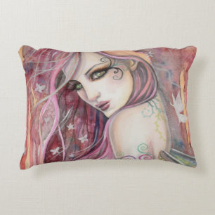 Coussins Décoratifs L'art de fantasy moderne de la fée timide et flirt