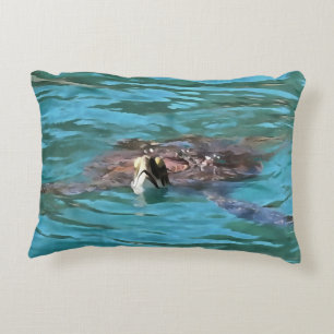 Coussins Décoratifs L'art de la faune de la tortue de mer Loggerhead